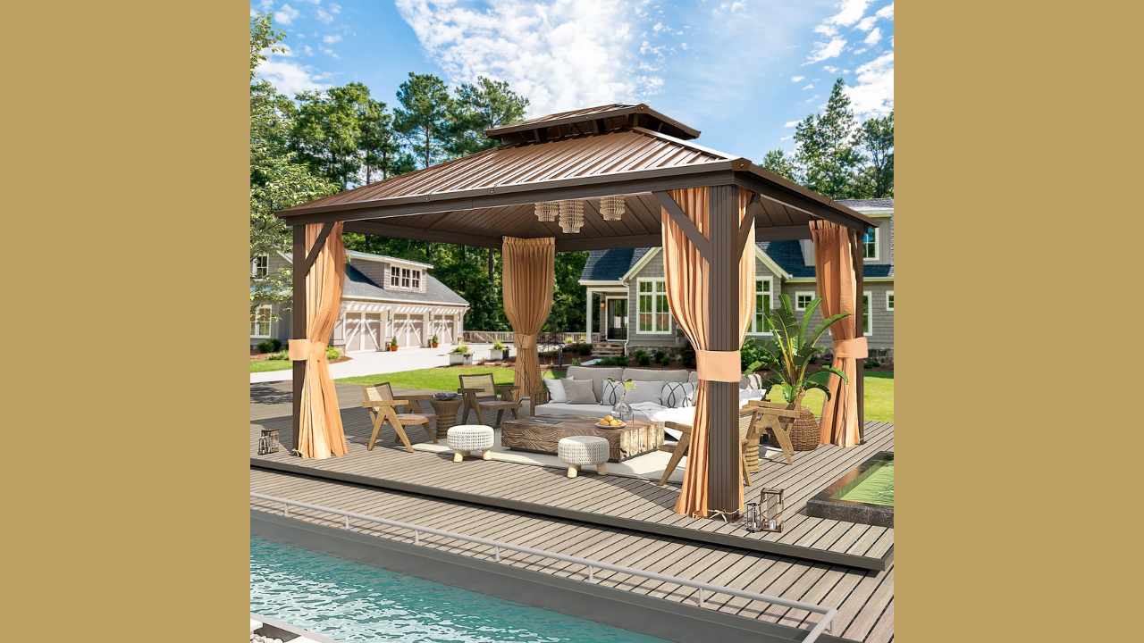 Transform Your Outdoor Space with the EROMMY 12’x14′ Hardtop Gazebo: Stylish & Durable.